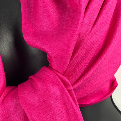 Fuchsia Shawl, Pashmina Wrap, Cashmere-Feel, Luxurious Tassels, Vibrant Elegance, Soft Texture, Bold Color, Chic Accessory, Versatile Fashion, Cozy Warmth, Stylish Comfort, Quality Fabric, Eye-Catching Design