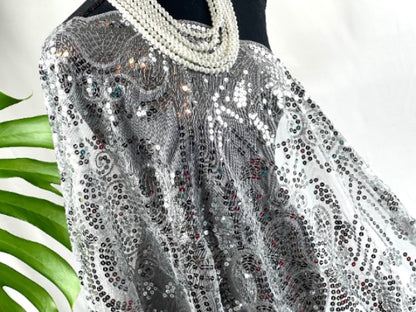 sequin embellished shawl