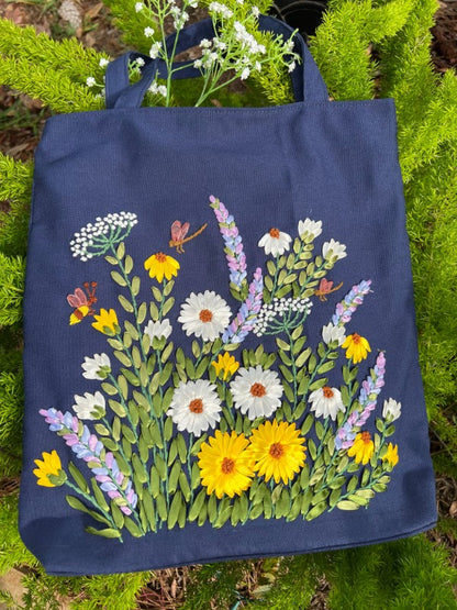 floral tote bag