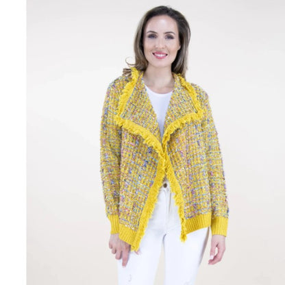 yellow tweed jacket