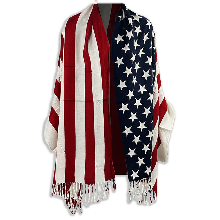 American Flag Scarf,Patriotic Scarf,USA Scarf,Fourth of July,Stars and Stripes,Independence Day,Vintage Flag Scarf,Red White Blue Scarf,Americana Fashion,Memorial Day Scarf,Flag Knit Scarf,Patriotic Gift,Veteran Day Apparel,